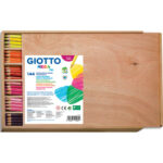 GIOTTO Schoolpack 144 crayons de couleur Méga. Corps triangulaire, mine 5,5mm. Coloris assortis