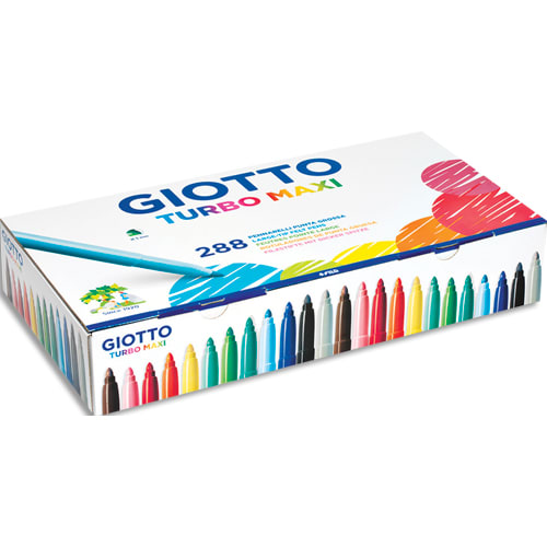 460641_d1.jpg GIOTTO Schoolpack de 288 feutres Turbo Maxi pointe large couleurs assorties – Image 1