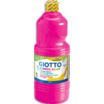 GIOTTO Flacon d'1 litre de gouache liquide de couleur fuchsia ultra lavable