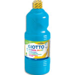 GIOTTO Flacon d'1 litre de gouache liquide de couleur bleu ciel ultra lavable