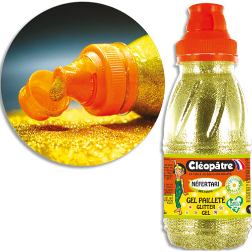 460967_d1-1.jpg CLEOPATRE Flacon de gel pailleté couleur or 250 ml x 8 – Image 1
