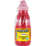 CLEOPATRE Flacon de gel pailleté couleur rouge 250 ml x 8