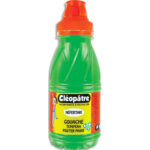 CLEOPATRE Pot de gouache Nefertari vert printemps 250ml x 8, dès 3 ans, avec pinceau et entonnoir intégré