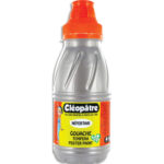 CLEOPATRE Pot de gouache Nefertari couleur argent 250ml x 8, dès 3 ans, avec pinceau et entonnoir intégré