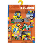 LITO DIFFUSION Boîte de 80 gommettes sur le thème du chantier. A partir de 3 ans