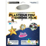 OZ INTERNATIONAL Pochette de 7 feuilles A4 de plastique dingue DIAM'S métallisé argent