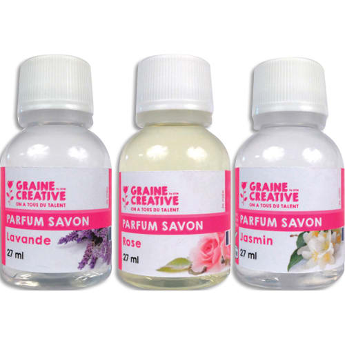 461636_d1-1.jpg GRAINE CREATIVE Lot de 3 parfums pour savons de 27 ml - Parfums jasmin, rose et lavande – Image 1