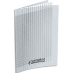 CONQUERANT Cahier 21x29,7 cm 96P, 90g Seyès 2,5mm, Polypro incolor, pour déficient visuels