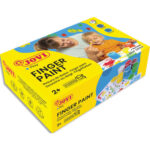 JOVI Set de 6 pots de 125 ml de gouache au doigt couleurs assorties