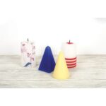 GRAINE CREATIVE Lot de 4 moules en plastique ''cristal'' pour fabriquer des bougies + 1m de mèche coton