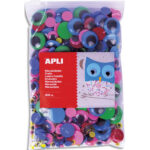 APLI KIDS Sachet de 600 yeux adhésifs couleurs assorties