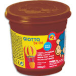 GIOTTO BE-BE Pot de 220 grammes de pâte à jouer couleur marron, livré par lot de 8