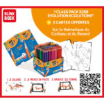BIC KIDS Evolution ECOlutions Crayons de Couleur en Résine Sans Bois, Classpack de 288 + Cartes Animées