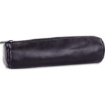 OXFORD Fourre-Tout rond en Cuir Ébène Coloris Noir. Dimensions : 21 x 6 x 6 cm