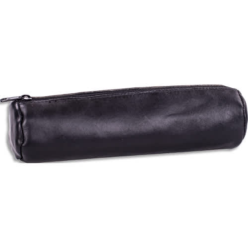464610_d1-1.jpg OXFORD Fourre-Tout rond en Cuir Ébène Coloris Noir. Dimensions : 21 x 6 x 6 cm – Image 1