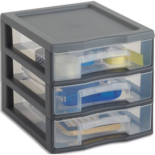 465286_d1-1.jpg SUNDIS Tour plastique Tower A6+ 3 tiroirs (l x h x p) 21 x 17 x 18 cm – Image 1