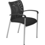 MT INTERNATIONAL Fauteuil visiteur Max assise tissu nid d'abeille. Densité de la mousse : 32 kg/m3