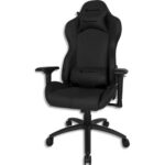 AZGENON Fauteuil gamer Z300 noir, dossier basculant 180°,assise 39x52cm, dossier 55x86cm, Poids max 150kg