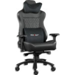 ORAXEAT Fauteuil gamer XL800 noir, dossier de 85 à 165°, assise 51x61cm, dossier 61x87cm, Poids max 200kg