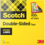 SCOTCH Boîte individuelle de ruban adhésif double-face. Ruban de 19mm x 33mm