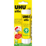 UHU Stic de colle blanche de 40g sous blister. Sans solvant. Lavable à l'eau.