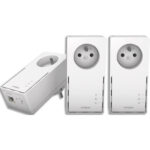STRONG Pack 2 Prises CPL 1000 Mbps, Prise filtrée et Port Ethernet, Compat boxs Internet, Idéal Multi TV