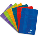 CLAIREFONTAINE Carnet piqure 96 pages 11x17cm 5x5. Couverture carte assortie