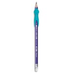 MAPED Blister de 2 Crayons graphite BLACK'PEPS KIDY LEARN triangulaire HB, embout gomme + 1 guide doigts