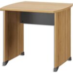 GAUTIER OFFICE Table bureau L80 cm avec voile de fond Jazz Chêne de bocage - Dim. : L80 x H74 x P80 cm