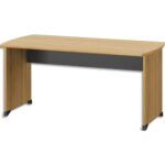 GAUTIER OFFICE Table bureau L160 cm avec voile de fond Jazz Chêne de bocage - Dim. : L160 x H74 x P80 cm