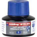 EDDING Recharge pour marqueur tableau blanc. Recharge juqu'a 15 marqueurs. Contenance 25ML. Encre bleue