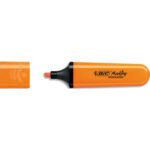 BIC Surligneur Jumbo Pointe biseautée. Séchage rapide. Coloris Orange Fluo