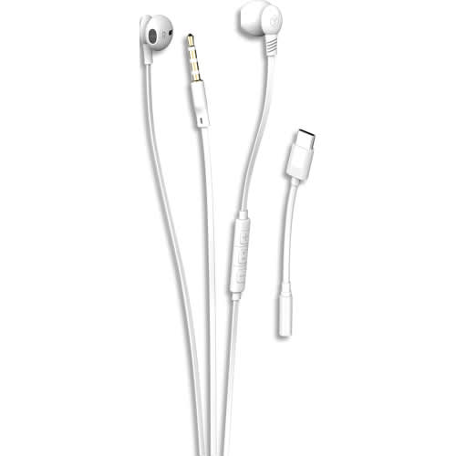 467413_d1-1.jpg RYGHT Ecouteur filaire SALTO avec adaptateur USB-C - Blanc – Image 1