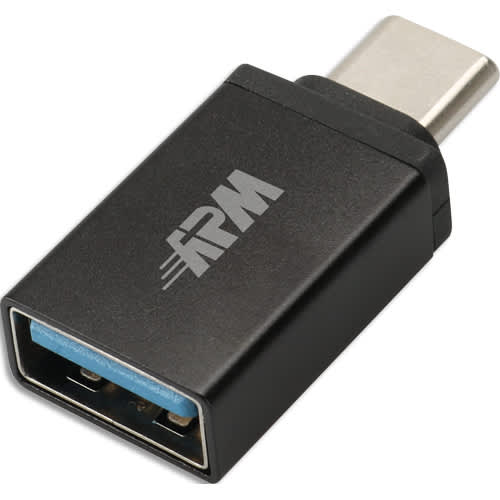 467429_d1-1.jpg APM Adaptateur USB-C / USB-A, USB 3.0, mâle / femelle, metal, noir – Image 1