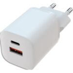 APM Chargeur secteur, gan, dual, 1xUSB-C / 1xUSB-A, 33W, blanc