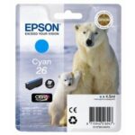 EPSON Cartouche jet d'encre N°26 - Ours polaire - T2612 - Cyan - C13T26124012