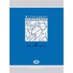 CONQUERANT Cahier piqûre 24x32 96 pages 90g Seyès couverture carte