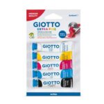 GIOTTO Blister de 5 tubes de gouache 10 ml, coloris assortis primaires