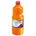 GIOTTO Flacon d'1 litre de gouache liquide de couleur Orange