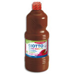 GIOTTO Flacon d'1 litre de gouache liquide de couleur Marron
