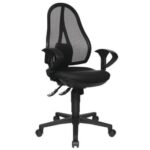 TOPSTAR Chaise PLY, densité mousse 40 kg/m3, dossier réglable en hauteur, mécanisme synchrone noir