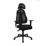 TOPSTAR Fauteuil CONVENT assise densité de mousse 40 kg/m3, mécanisme synchrone, avec accoudoirs, noir