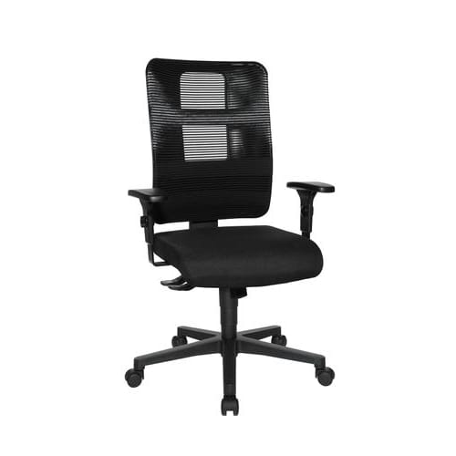 479040_d1-1.jpg TOPSTAR Chaise ARIANE, assise 35 kg/m3 avec accoudoirs, mécanisme synchrone, coloris noir – Image 1