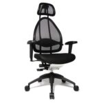 TOPSTAR Fauteuil COSMIC 2, assise densité de mousse 65 kg/m3 avec accoudoirs, mécanisme synchrone noir