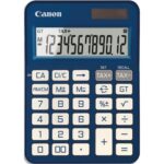 CANON Calculatrice de bureau mini aspect métal 109 x 187x 22 mm KS-125KB Bleu
