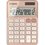 CANON Calculatrice de bureau mini aspect métal 109 x 187x 22 mm KS-125KB Or Rose