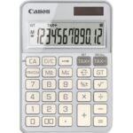 CANON Calculatrice de bureau mini aspect métal 109 x 187x 22 mm KS-125KB Argent