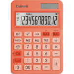 CANON Calculatrice bureau mini 12 chiffres colorée dimensions 147 x 106 x 26mm LS-125KB Orange