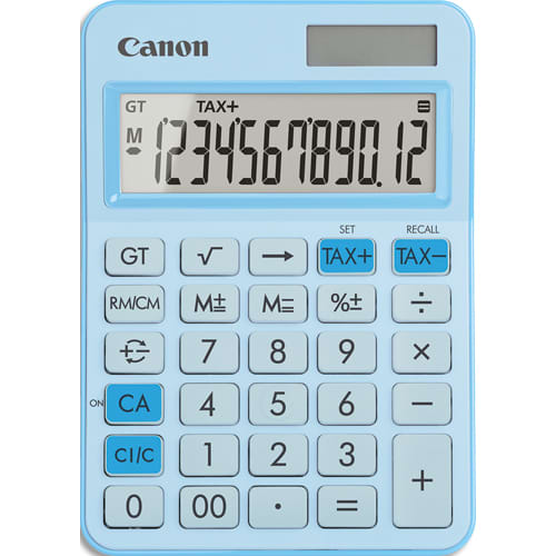 479217_d1-1.jpg CANON Calculatrice bureau mini 12 chiffres coloré dimensions 147 x 106 x 26mm LS-125KB Bleu – Image 1