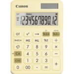CANON Calculatrice bureau mini 12 chiffres coloré dimensions 147 x 106 x 26mm LS-125KB Jaune